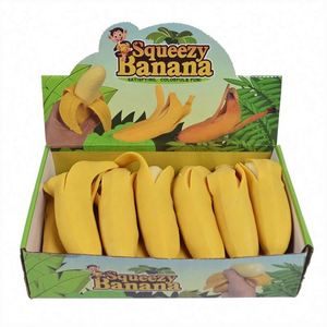Jouet sensoriel créatif en forme de banane pelée, en PU souple et compressible, cadeau fantaisie pour enfants, jouet anti-stress amusant pour le bureau - Product Image 2
