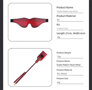 Ensemble de bondage Scarletsin C-31-4 à imprimé serpent, jouets sexuels SM haut de gamme, bandeau pour les yeux, produits pour adultes de punition et de discipline - Product Image 4