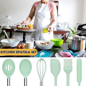 24pcs Ustensiles de cuisine en silicone Ustensiles de cuisine en silicone antiadhésifs Ensemble de spatules avec support-Meilleur ustensiles de cuisine - Product Image 5