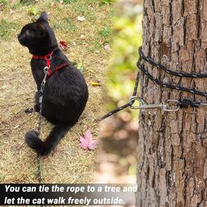 15フィート/30フィート屋外ウォーキングトレーニング用反射ロング猫リーシュ,エスケーププルーフヤードリードペットリーシュ - Product Image 3