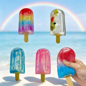 Nuevo Helado de Azúcar de Malta para Aliviar el Estrés, Popsicle Arcoíris de Rebote Lento para Apretar y Rir - Juguete Sensorial Reductor de Estrés - Product Image 1