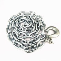 Échantillon Gratuit - Chaîne de Sécurité pour Camion et Remorque en Acier Allié Galvanisé G43, 5/16" 3/8", avec Crochet Coulissant