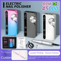 Perceuse à ongles professionnelle portable et lime électrique rechargeable 45000 tr/min pour ongles en acrylique et retrait de vernis gel