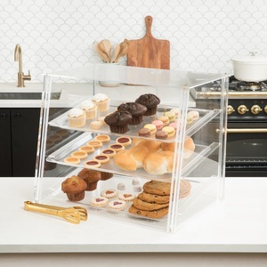 Countertop Acrylic 3 Tier phục vụ khay acrylic bánh hiển thị trường hợp bánh cửa hàng tủ trưng bày - Product Image 1