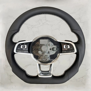 Housse de <span class=keywords><strong>volant</strong></span> en cuir à 3 branches pour VW Golf 4-8 GTI Polo <span class=keywords><strong>Scirocco</strong></span> Passat Golf R - Product Image 5