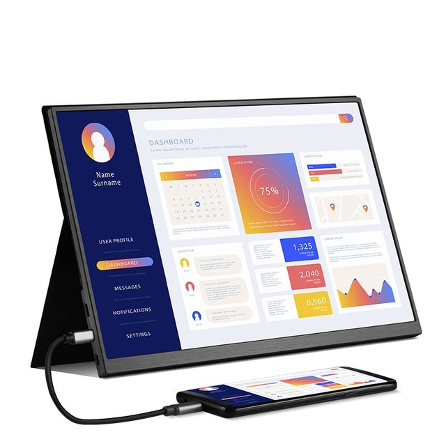 New 15.08 Inch 1080P Full HD IPS LED Touch Screen 99% SRGB Portable Metal Gaming Monitor 60Hz for Smartphone PC