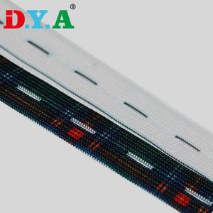 Bán buôn có thể điều chỉnh đầy màu sắc 25 mét Chiều rộng in khuy áo dệt kim băng đàn hồi cho quần áo hàng may mặc quần phụ kiện - Product Image 5