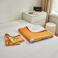 Populaire Petit QUANTITÉ MINIMALE DE COMMANDE Offre Spéciale Tournesol Imprimé Matelassé Couvre-lit Couverture Bed Cover Set de noël Feuilles Dessins D'animaux