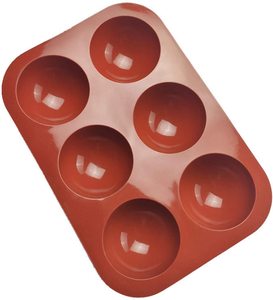 Grand moule à pâtisserie en silicone à 6 cavités demi-sphériques pour la fabrication de <span class=keywords><strong>chocolat</strong></span>, de gâteaux, de gelée, de mousse en forme de dôme - Product Image 3