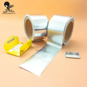Print and with out print Emboss Aluminum foil Paper roll for bubble gum wrapper candy and Chewing-Gum inner Packaging