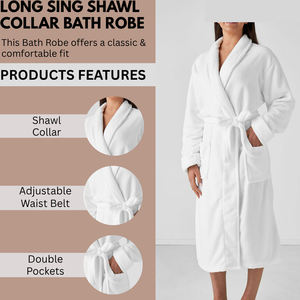 Albornoz ligero de primera calidad para mujer con cinturón y bolsillos Albornoz de mujer con logotipo personalizado para Resort Spa y suministro de hospitalidad - Product Image 2