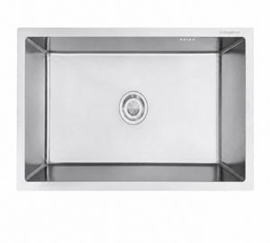 Fregadero <span class=keywords><strong>de</strong></span> <span class=keywords><strong>Cocina</strong></span> Rectangular Moderno Hecho a Mano, <span class=keywords><strong>de</strong></span> Una o Dos Orificios para Grifo, <span class=keywords><strong>de</strong></span> Acero Inoxidable Negro NANO Cepillado, Empotrable, con Lavabo Grabado en Relieve - Product Image 1