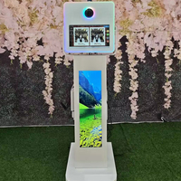 Alquiler de Cabina de Fotos, Kiosco de Selfies con Anillo de Luz e Impresora de Fotos Instantánea para Bodas, Fiestas de Cumpleaños y Eventos Corporativos