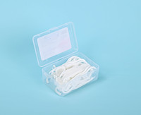 Lot de 50 cure-dents en nylon RECO, réutilisables, avec boîte de rangement, manche antidérapant, double extrémité, résistants à la déchirure, pour usage domestique