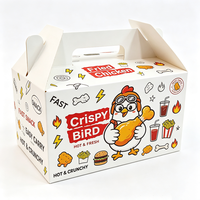 Boîte à emporter jetable personnalisée avec logo en relief pour frites, burgers, poulet et sushis – Contenant en papier pour restauration rapide