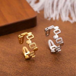 Anillos de Moda Fina para Mujer, Joyería Exagerada de Acero Inoxidable con Diseño de Luna y Estrellas Doradas - Product Image 4