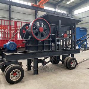 Tragbarer Bergbau Kiesel Eisenerz Steinbrecher Rahmen Feste Backen brecher mit Förderband - Product Image 3