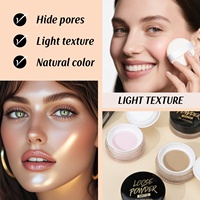 Poudre de finition pour le visage de qualité supérieure, 7 g, couleur naturelle, translucide, texture lisse, contrôle du brillant, logo personnalisé, pour tous les types de peau