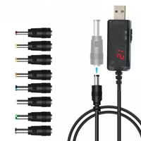 USB 5v à 9v 12v DC câble usb ligne de suralimentation réglable DC 5V Boost à 9V 12V convertisseur de tension câble transformateur de Volt élévateur