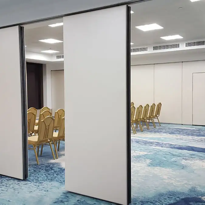 ห้องประชุมแบบพับได้ผนังพาร์ทิชันแบบเลื่อนอะคูสติกแผงที่สามารถพับเก็บได้ดีไซน์ใหม่