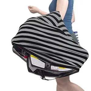 Housse extensible de siège de voiture pour bébé Multi-usage-Allaitement Panier d'allaitement Chaise haute Poussette Housses Auvent de voiture pour bébé