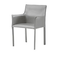 Fauteuil lounge moderne en cuir avec structure métallique, rembourrage en éponge douce, écologique, durable, personnalisable, pour la maison, le bureau, l'hôtel, la salle de séjour