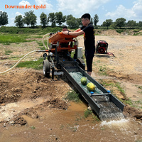 Séparateur de précision pour l'or : Mini machine à laver l'or avec système de chaîne pour le traitement des dépôts alluvionnaires