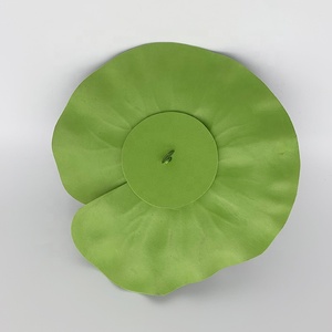 2022 nuovo stagno verde viola colorato loto artificiale galleggiante ninfea <span class=keywords><strong>fiori</strong></span> di plastica per stagno - Product Image 5