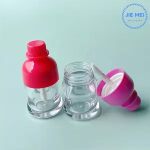 JIE MEI Botol Soda Cola 5ML, Kosong Tabung Lipgloss Label Pribadi Merah Muda Biru Wadah Liptint Kasus Glasir Bibir