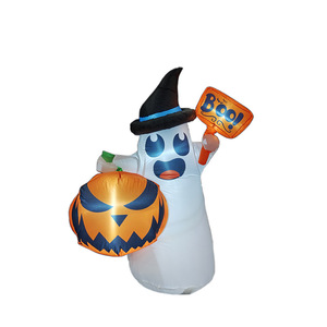 Décoration de jardin lumineuse transfrontalière pour <span class=keywords><strong>Halloween</strong></span> : Grim Reaper, tête de citrouille et sorcière gonflables de 2,4 mètres - Product Image 2