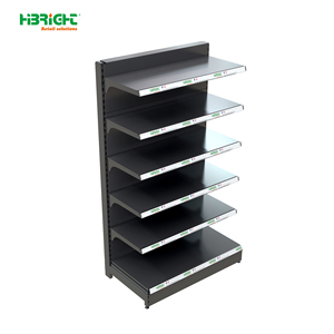 Estantería Góndola de Una Cara Reforzada para Supermercado, Estante Metálico Multicapa para Exhibición Minorista, Estantería de Pared para Tiendas de Conveniencia y Abarrotes - Product Image 1