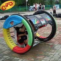 IFD Équipement de parc d'attractions économique, Manège Happy Rolling Car pour enfants à rotation 360° et 120°, à monnayeur