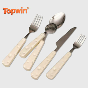 Ensemble de Couverts de Luxe en Acier Inoxydable avec Manche en Céramique, Élégant, pour Fromage, Vente en Gros - Product Image 1