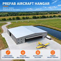 Hangar d'avion en acier galvanisé GloStar, bâtiment métallique préfabriqué à grande portée claire