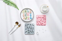 Moules à gâteau en silicone à thème de Noël, de qualité alimentaire, réutilisables, mignons, en silicone magnétique, pour chocolat, bonbons et glaces, moule DIY