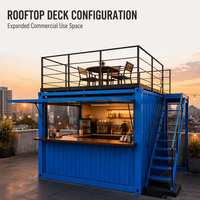 Conteneur en acier préfabriqué Mobile Popup minuscule de 10 pieds pour le magasin de restaurant ou la mini maison de conteneur de vente de stand de nourriture
