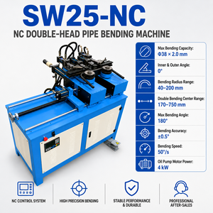 Hydraulic Double Head Pipe <b>Bending</b> <b>Machine</b> CNC Automatic Round Square Tube Bender for Steel Furniture Chair Frame Production - Product Image 2