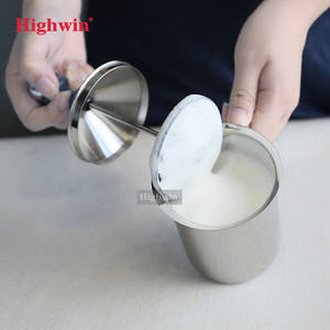 HIGHWIN Venta al por mayor <span class=keywords><strong>Espumador</strong></span> <span class=keywords><strong>de</strong></span> <span class=keywords><strong>leche</strong></span> 304 <span class=keywords><strong>Espumador</strong></span> <span class=keywords><strong>de</strong></span> <span class=keywords><strong>leche</strong></span> manual <span class=keywords><strong>de</strong></span> acero inoxidable - Product Image 6