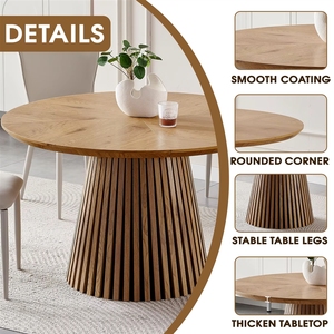 <span class=keywords><strong>Tavolo</strong></span> da Pranzo <span class=keywords><strong>Rotondo</strong></span> Moderno, <span class=keywords><strong>Design</strong></span> alla Moda, Adatto per Riunioni Familiari, Multifunzionale - Product Image 5