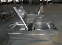 Boîte à outils personnalisée en aluminium pour l'industrie de la couverture de renard pour le plateau Ute et la boîte à outils Sliver Gull Wing avec revêtement en poudre