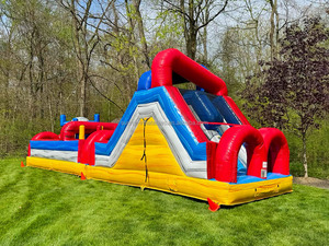 Arco commerciale gonfiabile casa di rimbalzo percorso a ostacoli con piscina gonfiabile saltatore castello scivolo ostacolo per la vendita - Product Image 4