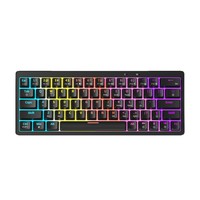 AG63 60% Portable Gaming Mechanical Keyboard Rainbow Backlit 63 Hot Swappable ABS Keycap Wired PC Compatible with 61 Keys