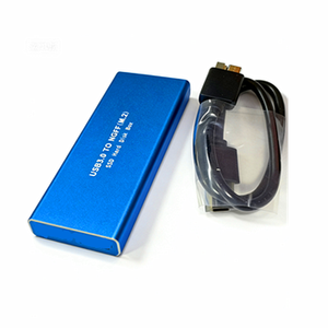 กล่องใส่ <span class=keywords><strong>SSD</strong></span> แบบ USB3.0 เป็น NGFF(M.2) ทำจากอะลูมิเนียม พร้อมสวิตช์ M2 ขนาด 1.8 นิ้ว สีฟ้า รับประกัน 1 ปี สำหรับ <span class=keywords><strong>Windows</strong></span> และ Mac OS - Product Image 4