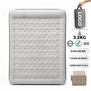 Luchtbed met ingebouwde pomp, zelfopblazend dubbel slaapmatras, camping, ultralicht, waterdicht, opvouwbaar, ingebouwde pompmatras - Product Image 1