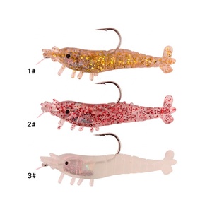 Señuelos de camarón suave, 82mm, 12g, OEM, cebo suave cubierto de plomo personalizado, peces de agua dulce - Product Image 6