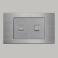 Interrupteur mural universel en aluminium avec prise murale USB 16A 250V