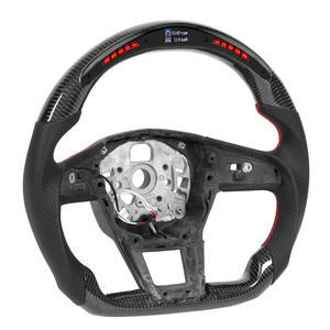 Accessoires de voiture de volant d'affichage à LED de cuir de fibre de carbone pour <span class=keywords><strong>Audi</strong></span> C8 A6 S6 <span class=keywords><strong>RS6</strong></span> A7 S7 RS7 2019 - Product Image 3