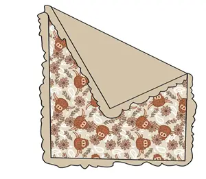 Qingli ODM来样定做印花超丝滑轻质透气竹氨纶大男童女童毛毯