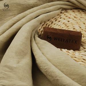 Tessuto traspirante tinta unita stile retrò merci pronte vendere rotolo metro prezzo <span class=keywords><strong>inchiostro</strong></span> tintura puro tessuto di <span class=keywords><strong>lino</strong></span> per abbigliamento - Product Image 3