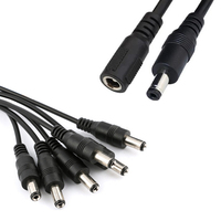Câble d'alimentation avec connecteur DC, assemblage de câbles, 5,5 mm x 2,5 mm, 5,5 mm x 2,1 mm, prise femelle mâle vers fil nu, extrémité ouverte, faisceau